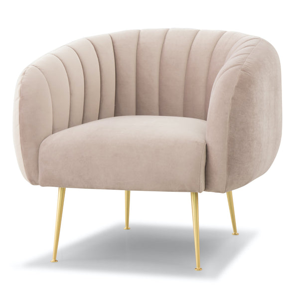 Pink Channeled Accent Chair by Urbia