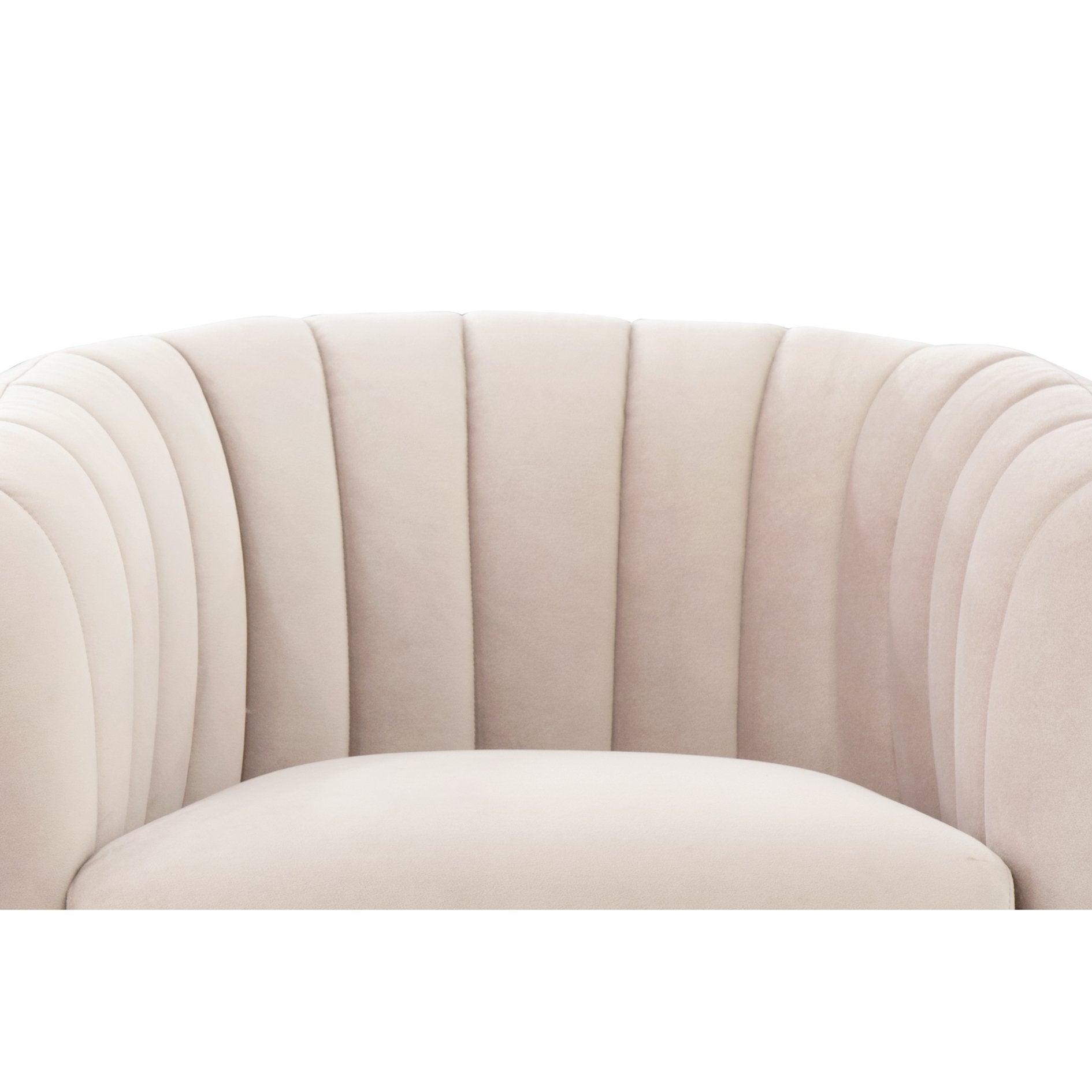 Pink Channeled Accent Chair by Urbia