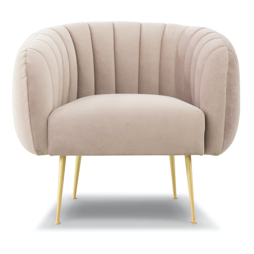 Pink Channeled Accent Chair by Urbia
