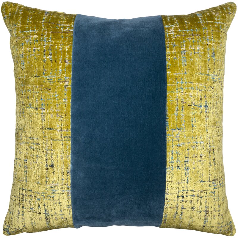 Vagabond Fuchsia Shrimp Band Pillow by Square Feathers