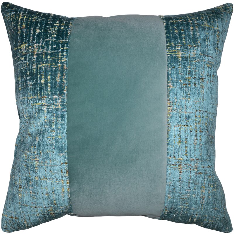 Vagabond Fuchsia Shrimp Band Pillow by Square Feathers