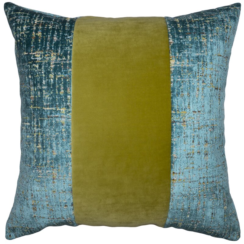 Vagabond Fuchsia Shrimp Band Pillow by Square Feathers