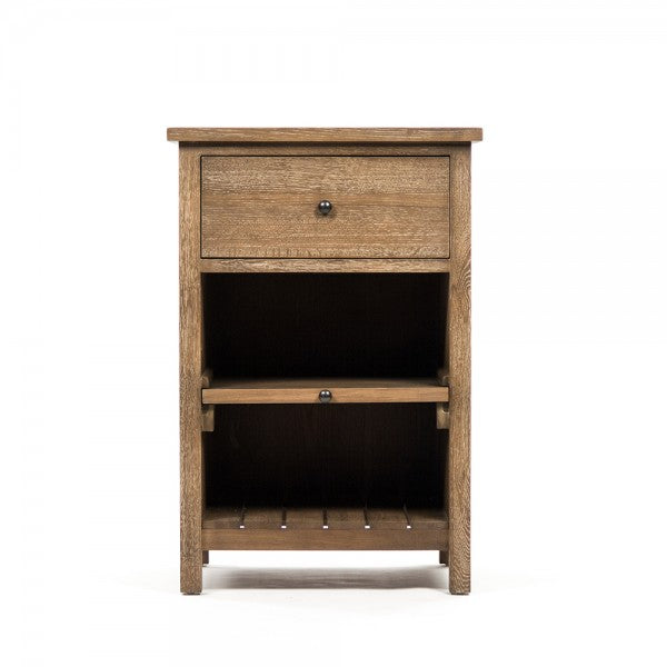 Zentique Jamie Kitchen Island Brown Limed Oak