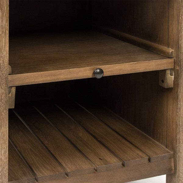 Zentique Jamie Kitchen Island Brown Limed Oak