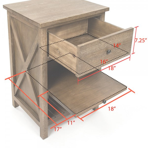 Zentique Jamie Kitchen Island Brown Limed Oak