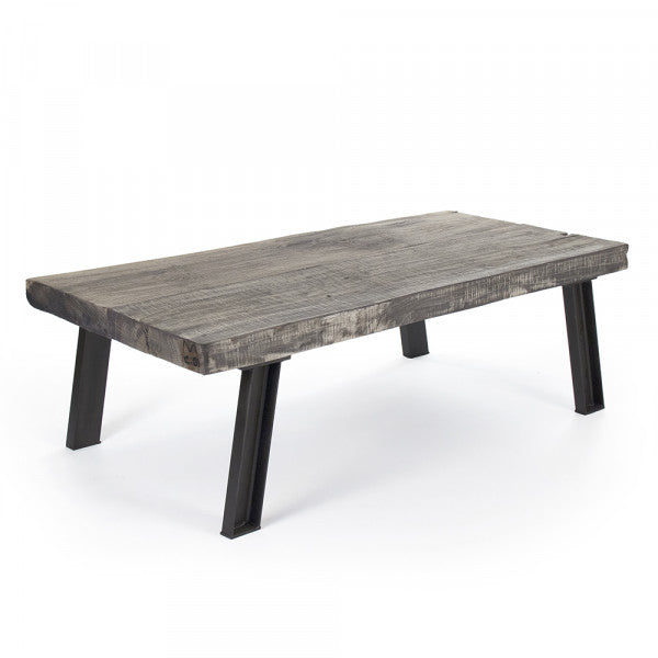 Zentique Mason Coffee Table Weathered Top, Black