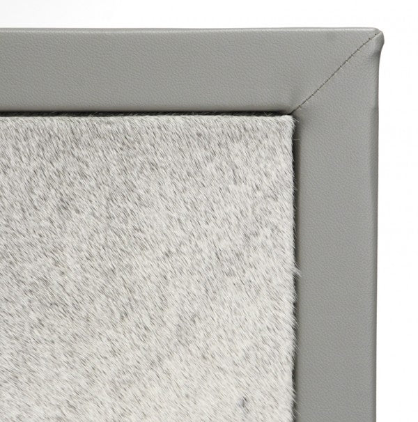 Zentique Charlot Dresser Grey Vinyl/Grey Cowhide