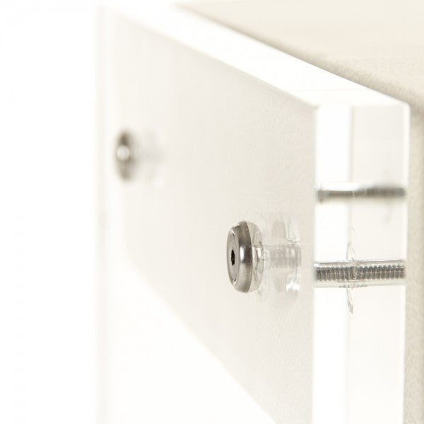 Zentique Acel Octagon Coffee Table Teton Arctic White White Vinyl