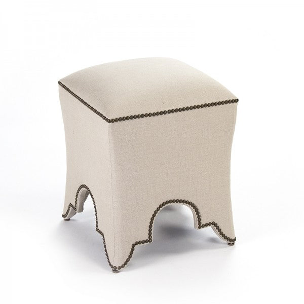 Zentique Sumner Stool Natural Linen