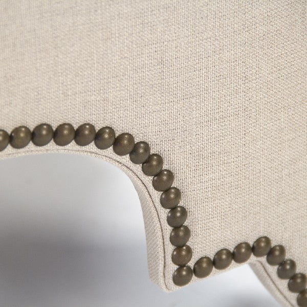 Zentique Sumner Stool Natural Linen