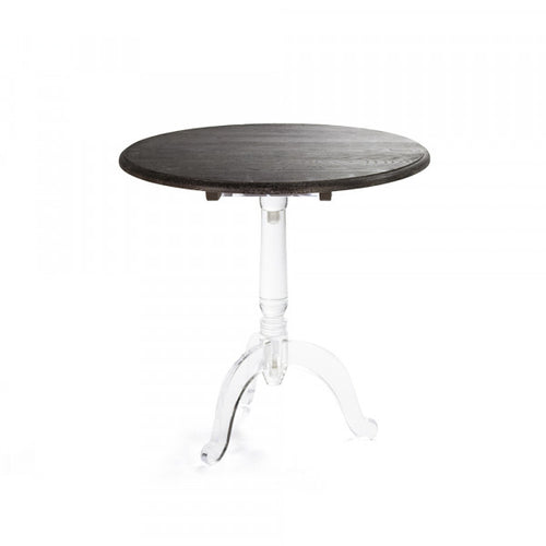 Zentique Acrylic Table Limed Charcoal/Clear