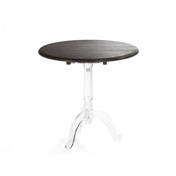 Zentique Acrylic Table Limed Charcoal/Clear