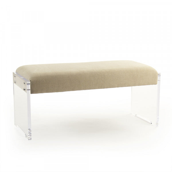 Zentique Adela Bench Natural Linen