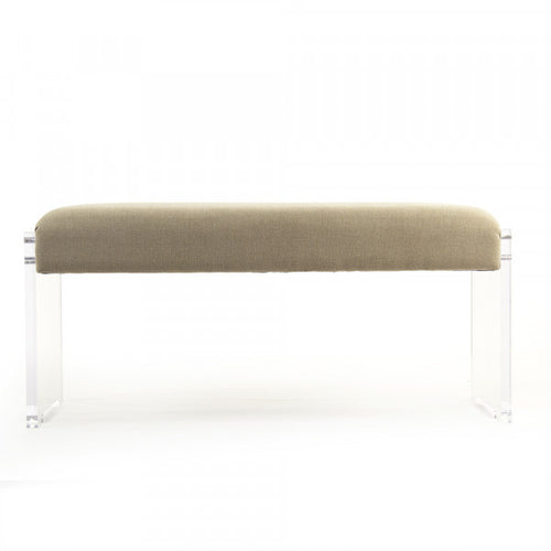 Zentique Adela Bench Natural Linen