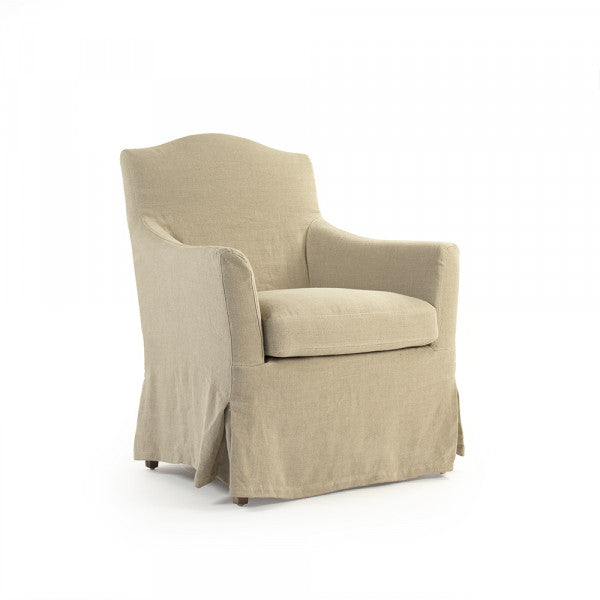 Zentique Fabre Chair Tan Linen