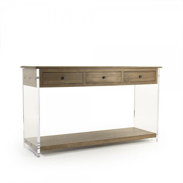 Zentique Talon Console Brown/Clear