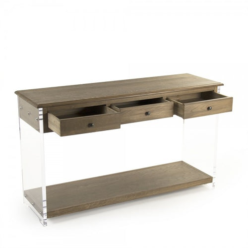 Zentique Talon Console Brown/Clear