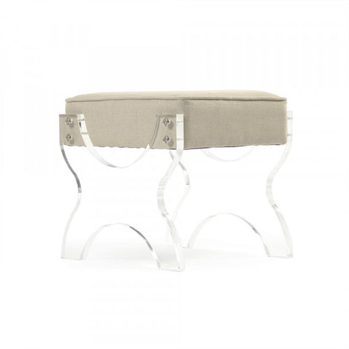 Zentique Melodie Stool Natural Linen