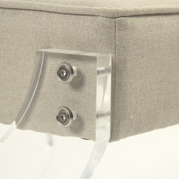 Zentique Melodie Stool Natural Linen