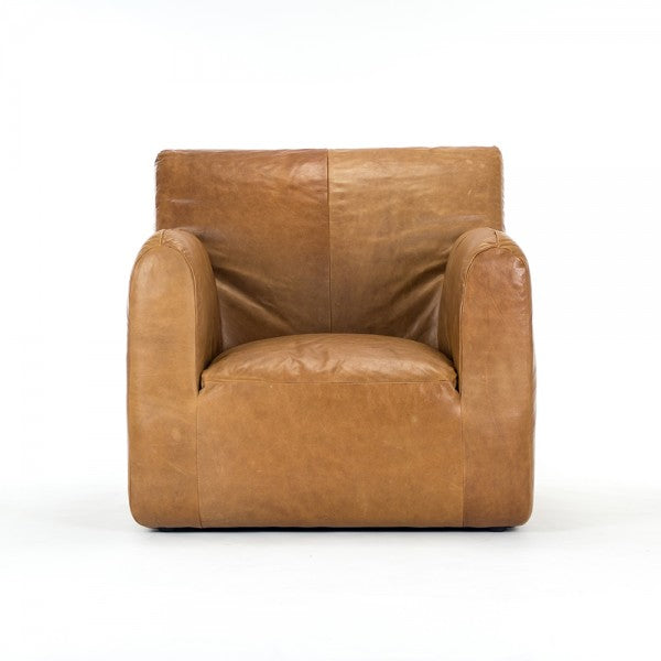 Zentique Daniel Club Chair Tan Leather