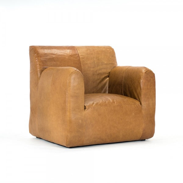 Zentique Daniel Club Chair Tan Leather