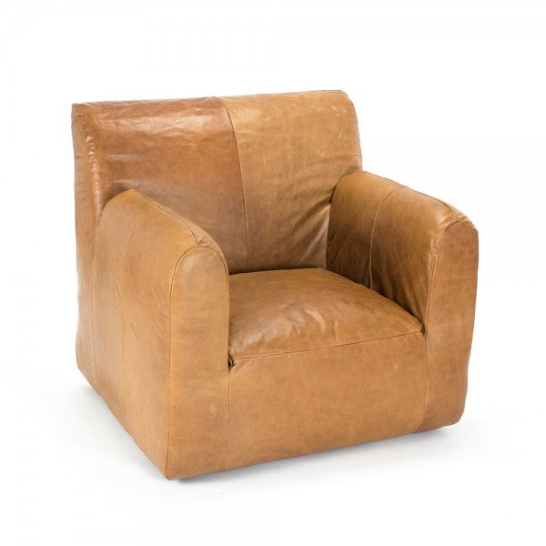 Zentique Daniel Club Chair Tan Leather