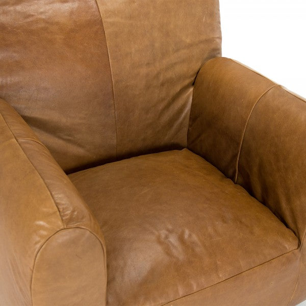 Zentique Daniel Club Chair Tan Leather