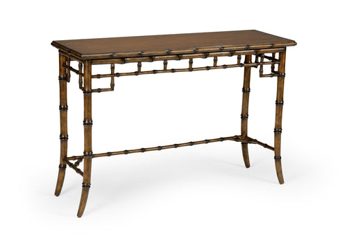 Chelsea House Bamboo Console Table, Walnut