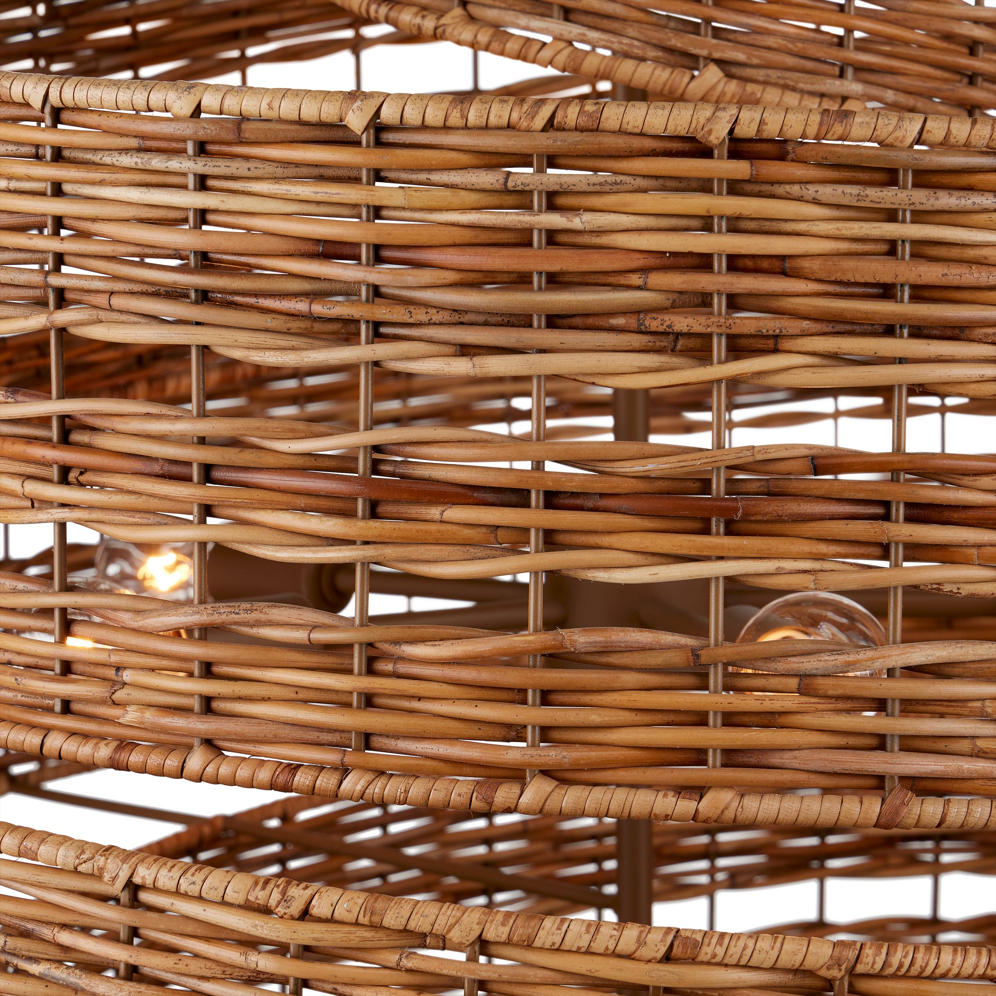 Currey & Company Saisei 32" Rattan 5 Light Chandelier