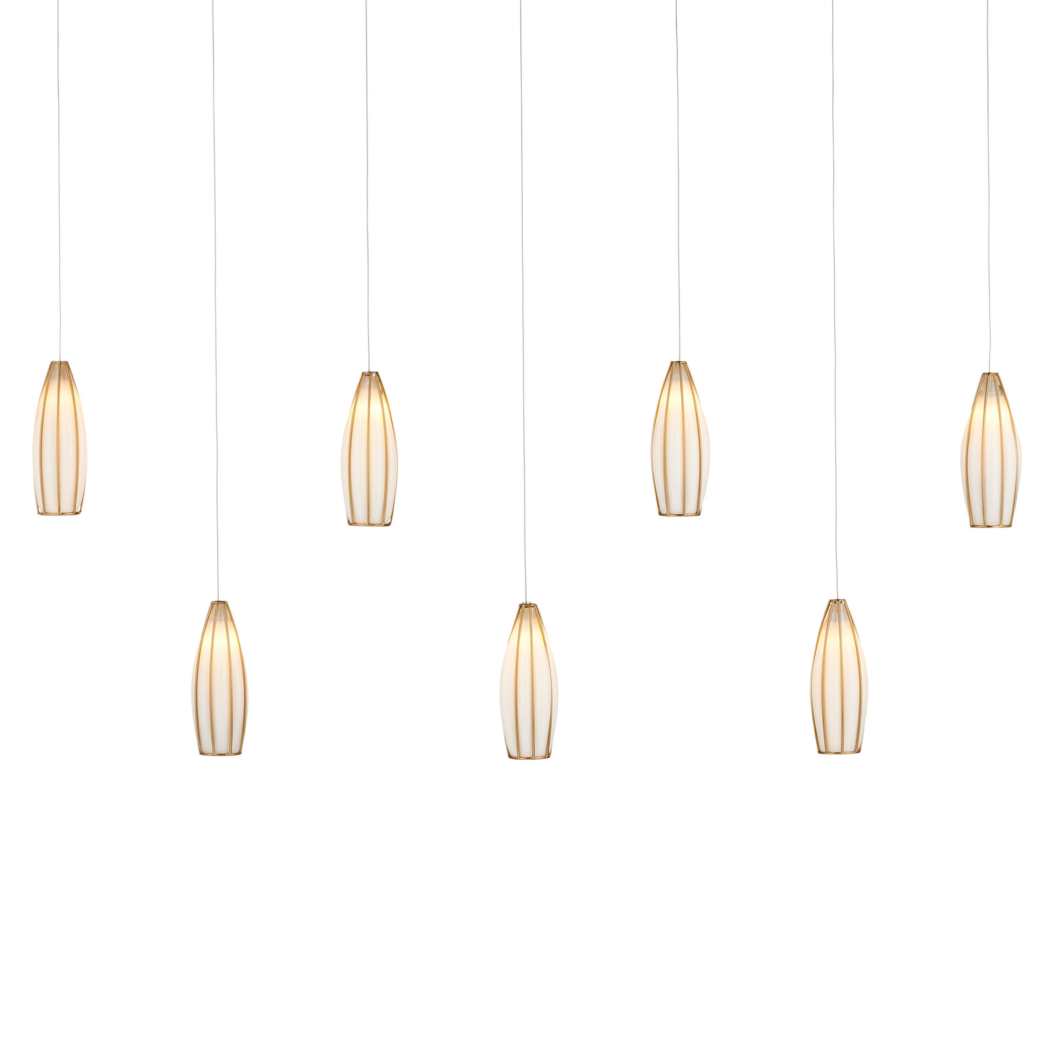 Currey & Company Parish 7 Light Rectangular Multi Drop