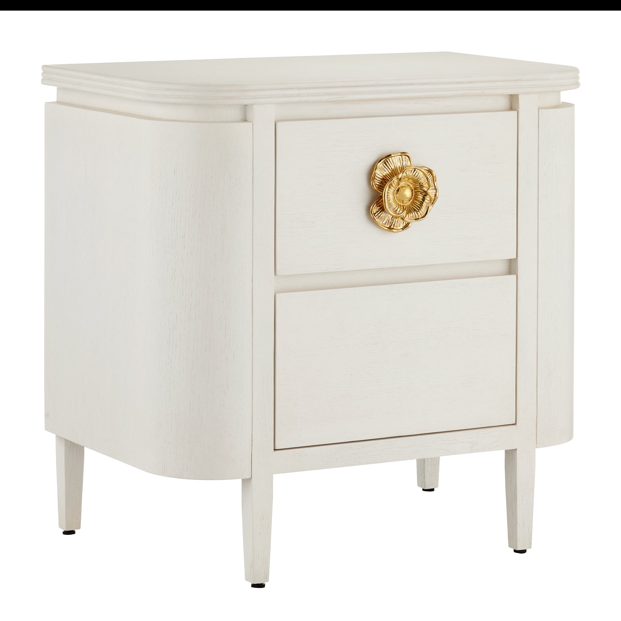 Currey & Company 27.75" Briallen White Oak Nightstand
