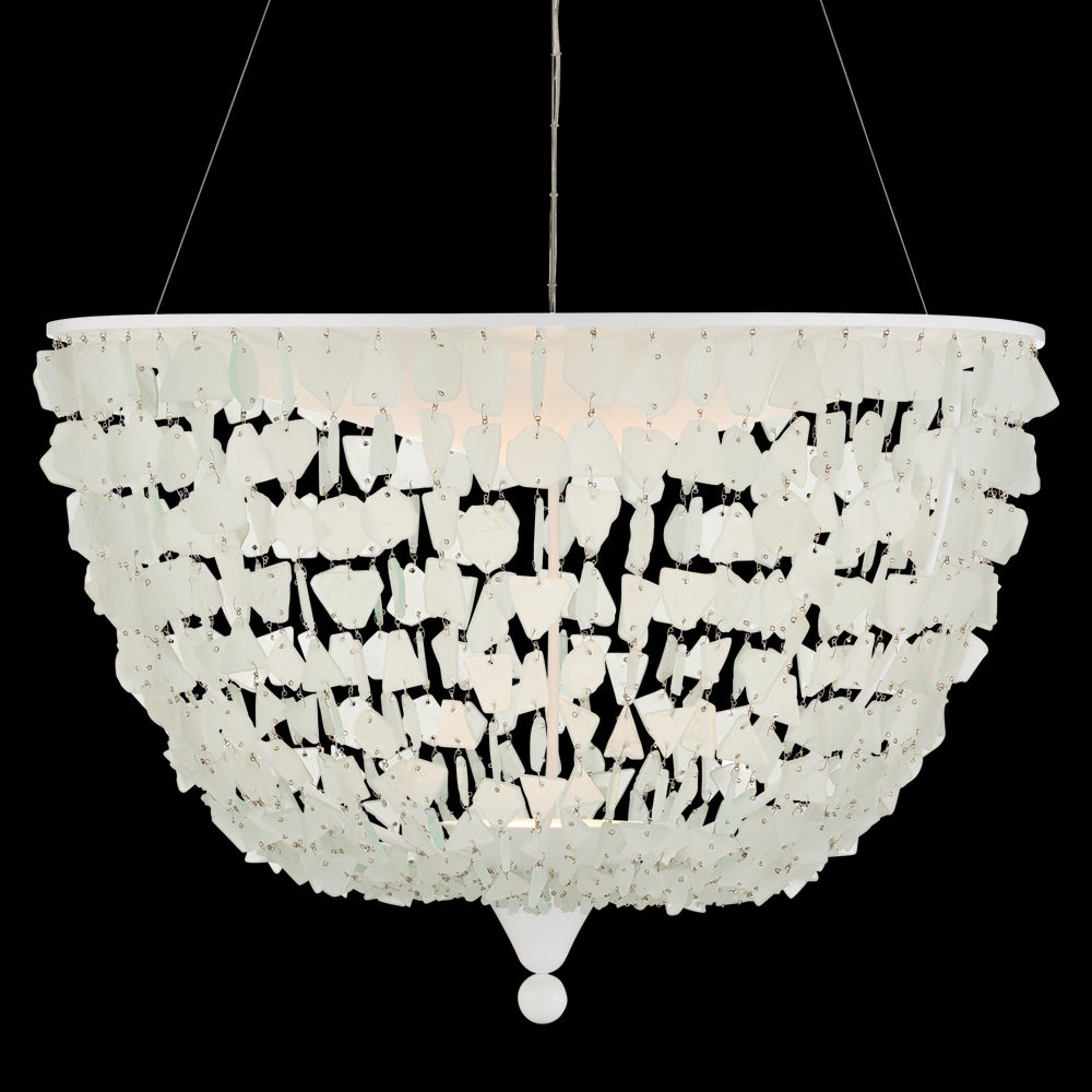 Currey & Company Thalassa 29.5" Seaglass 1 Light Pendant