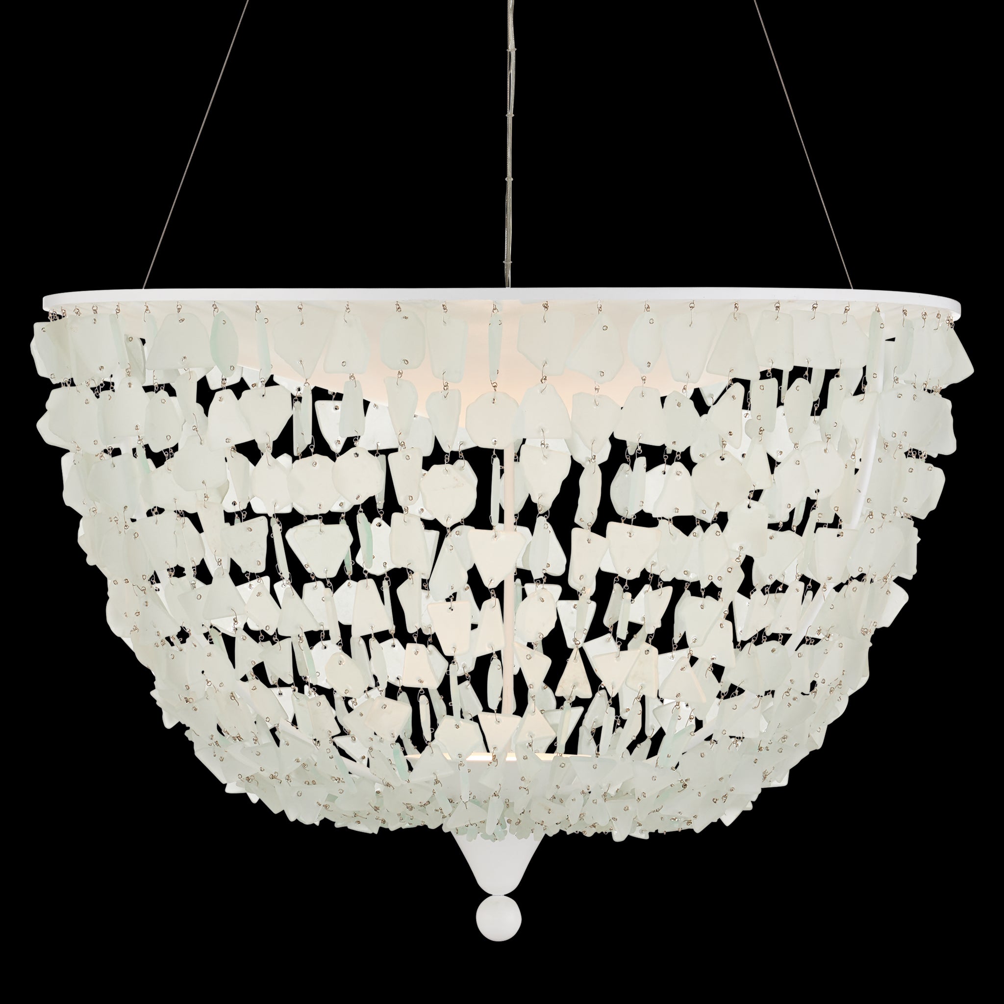 Currey & Company Thalassa 29.5" Seaglass 1 Light Pendant