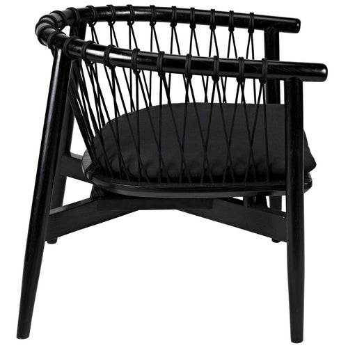 Noir Hector Chair, Charcoal Black