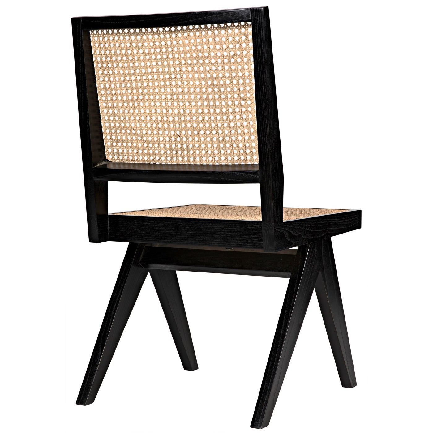 Noir Joseph Side Chair, Charcoal Black
