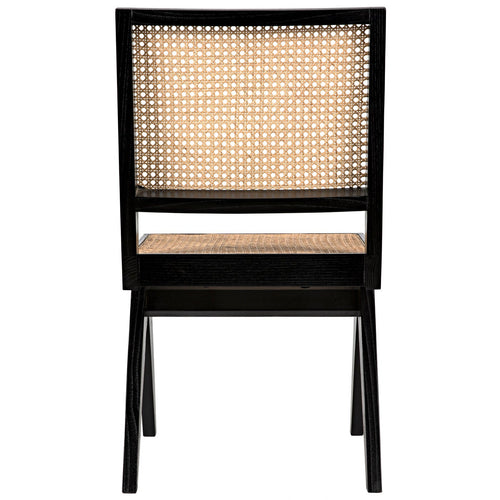 Noir Joseph Side Chair, Charcoal Black