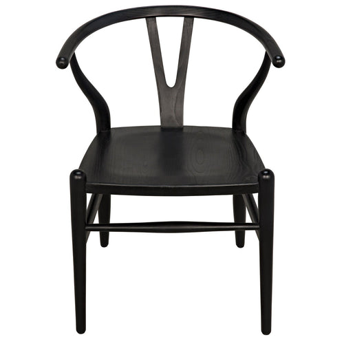 Noir Zola Chair With Rush Seat