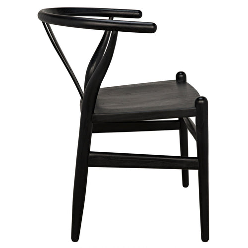 Noir Zola Chair With Rush Seat