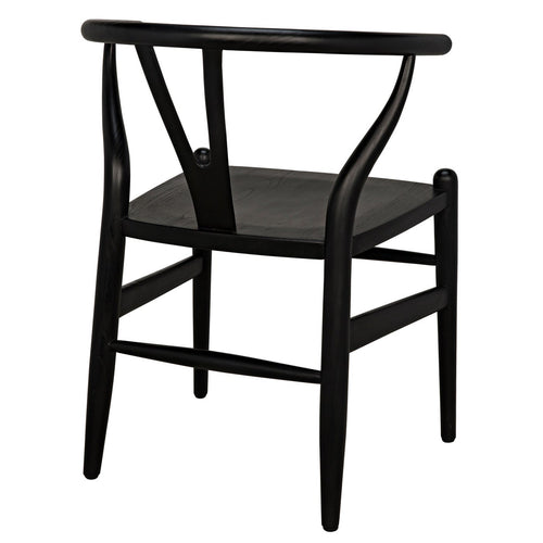 Noir Zola Chair With Rush Seat