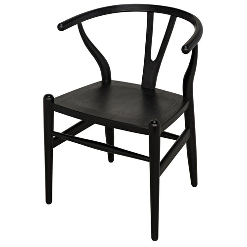 Noir Zola Chair With Rush Seat