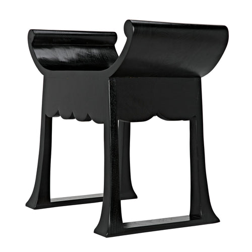 Noir Wey Side Table, Charcoal Black