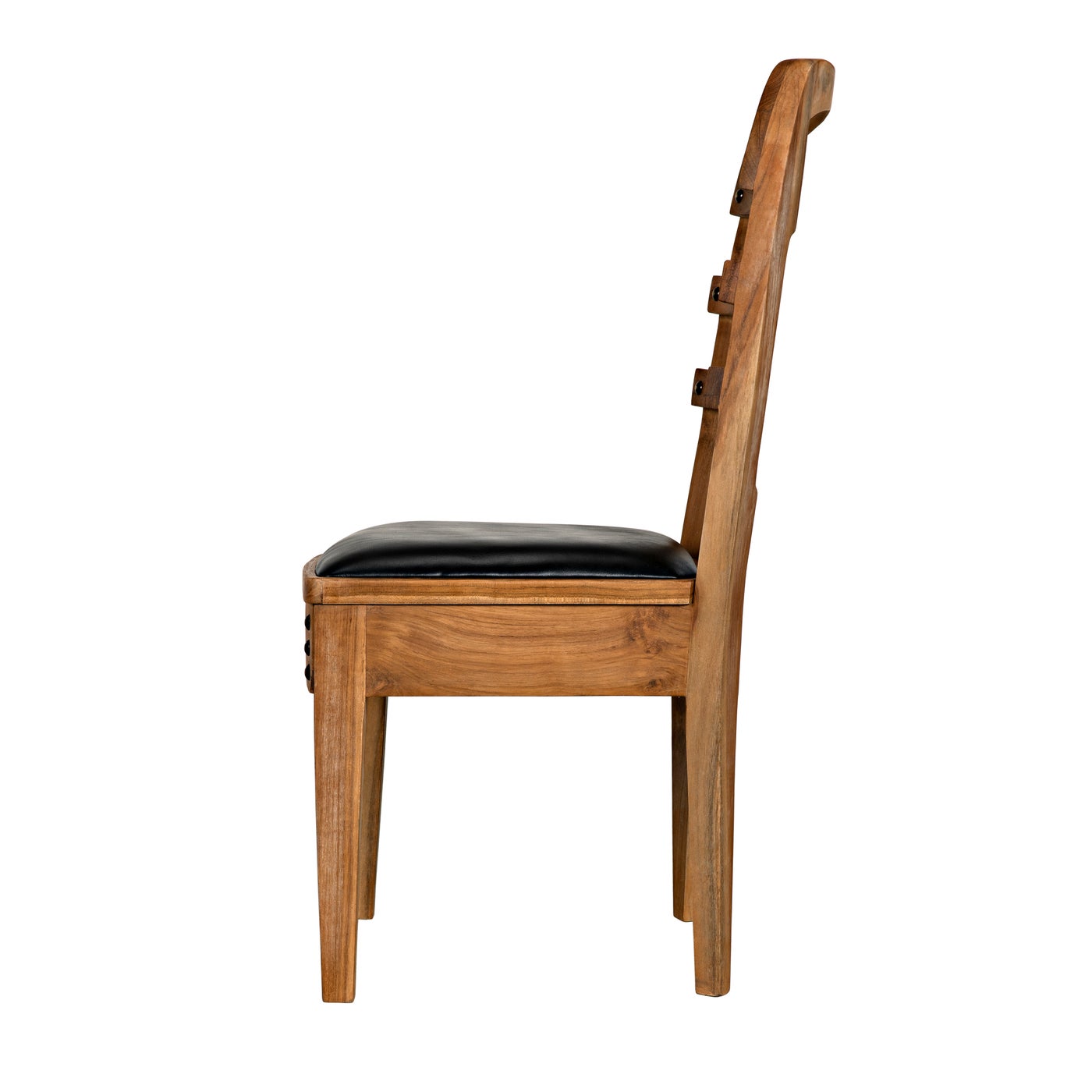 Noir Laila Chair, Teak With Leather