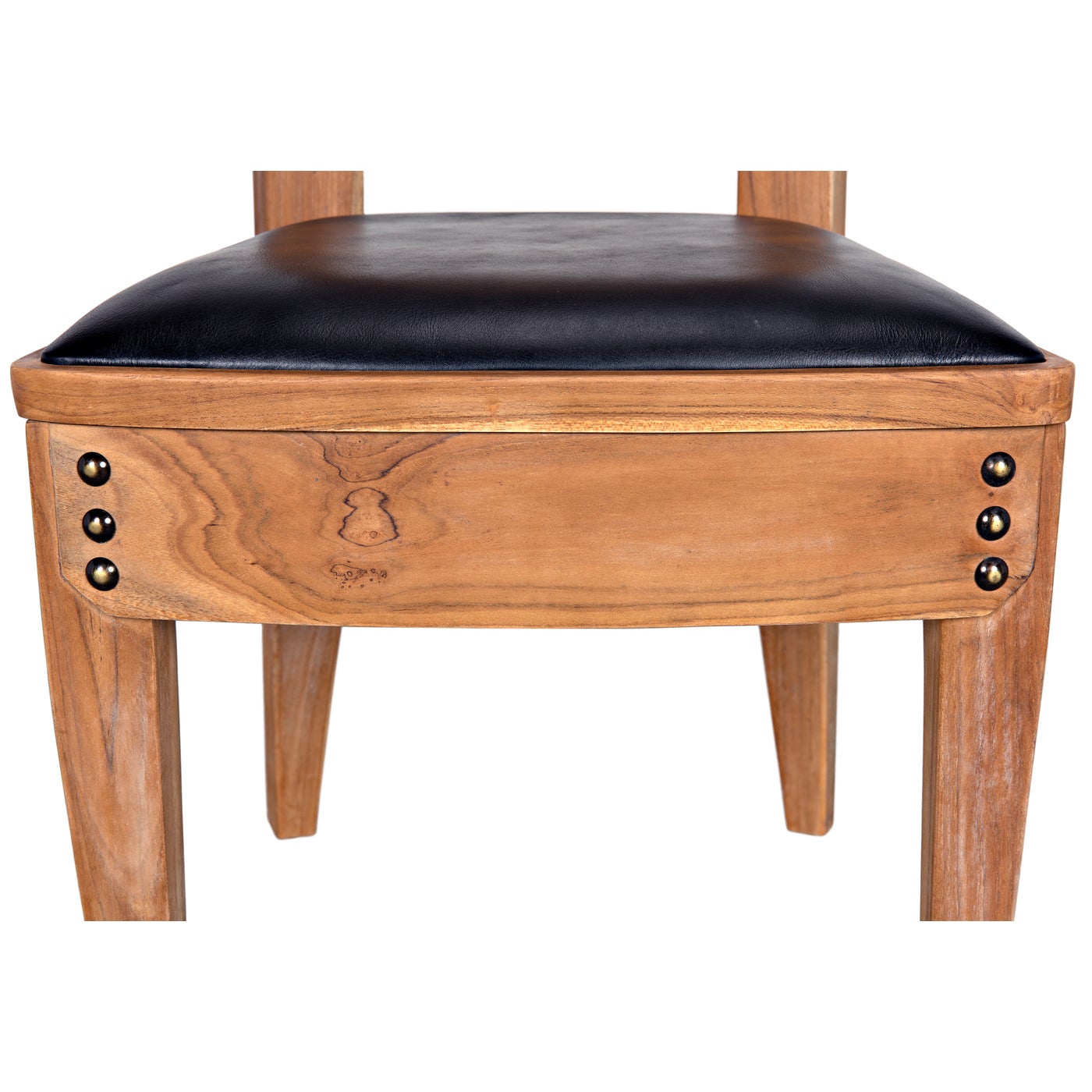 Noir Laila Chair, Teak With Leather