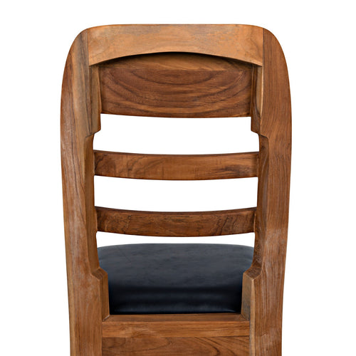 Noir Laila Chair, Teak With Leather