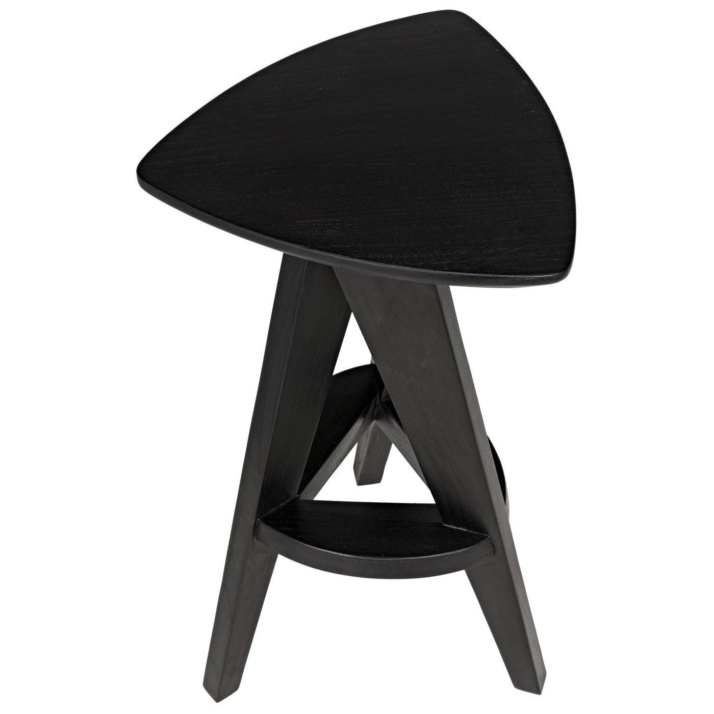 Noir Twist Counter Stool, Charcoal Black