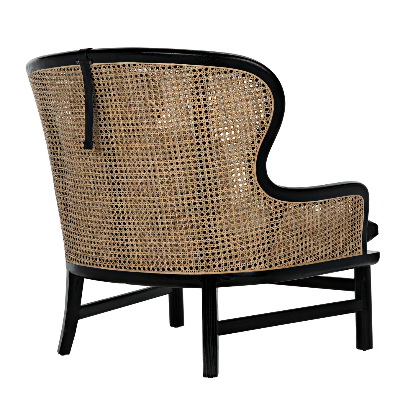 Noir Marabu Chair, Charcoal Black With Leather