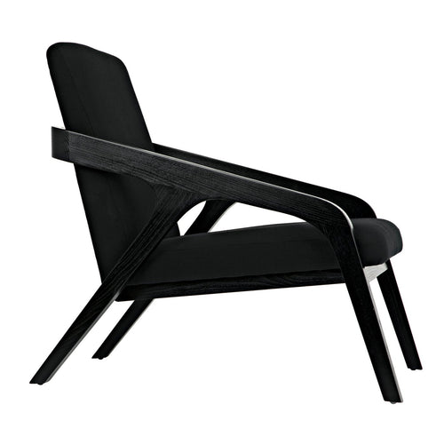 Noir Lamar Chair, Charcoal Black