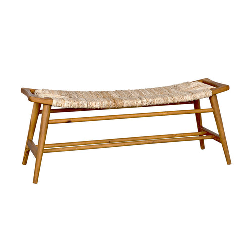 Noir Stockholm Bench With Woven