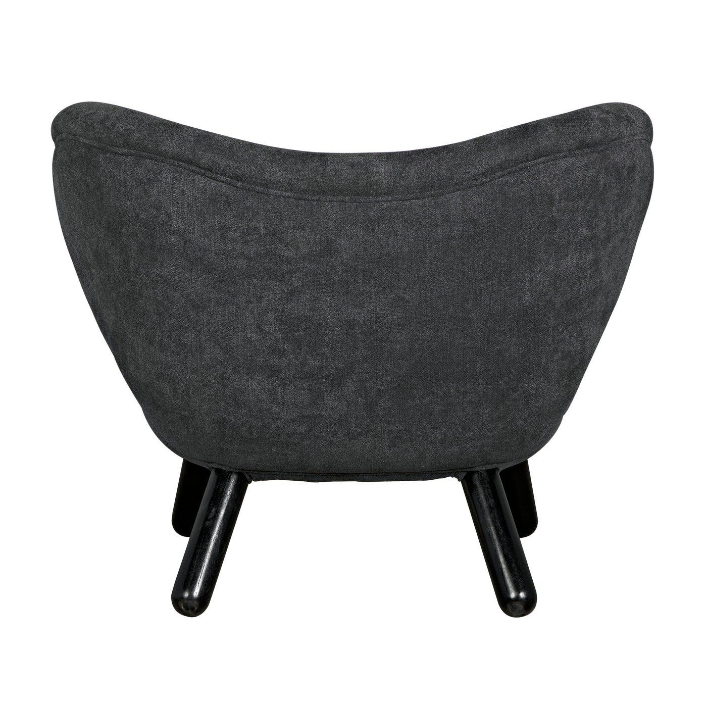 Noir Valerie Chair With Grey Fabric
