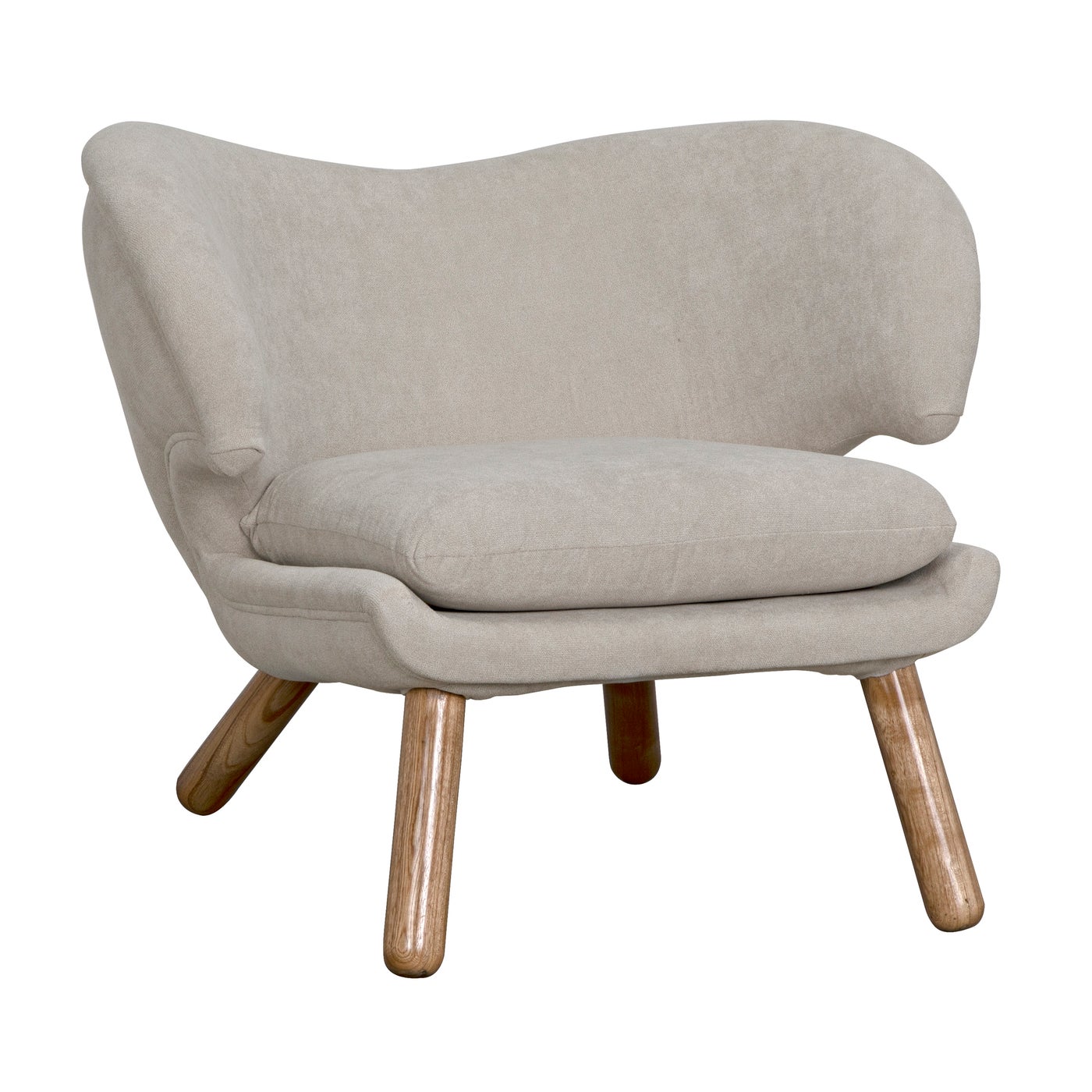 Noir Valerie Chair With Wheat Fabric